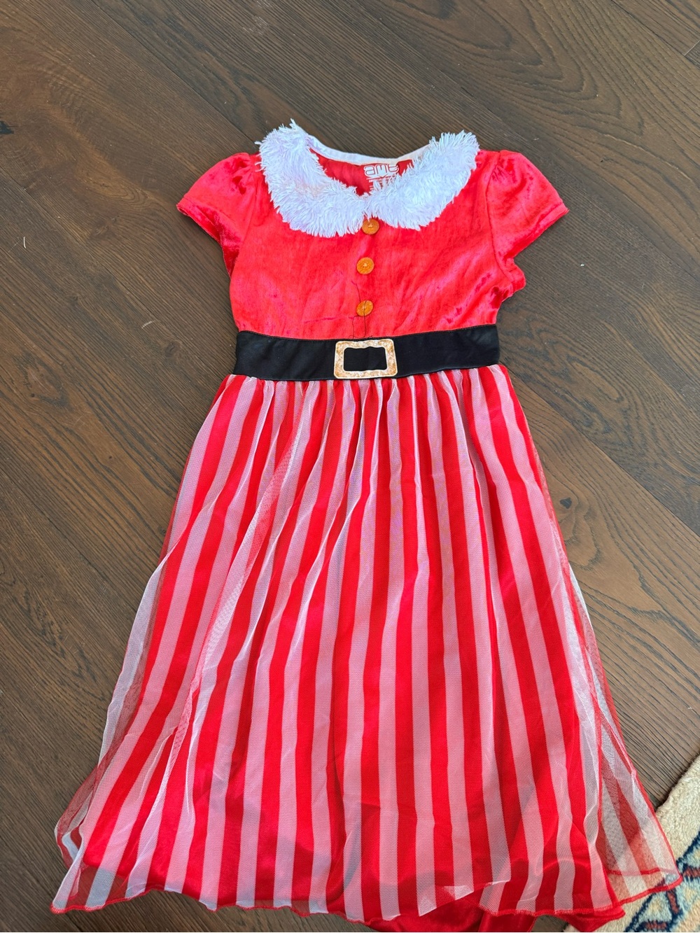 Holiday Red Santa-Style Girls Costume Dress